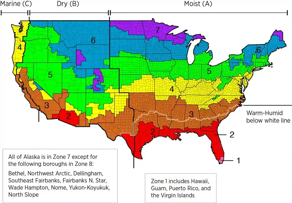 U.S. Climate Zone Map